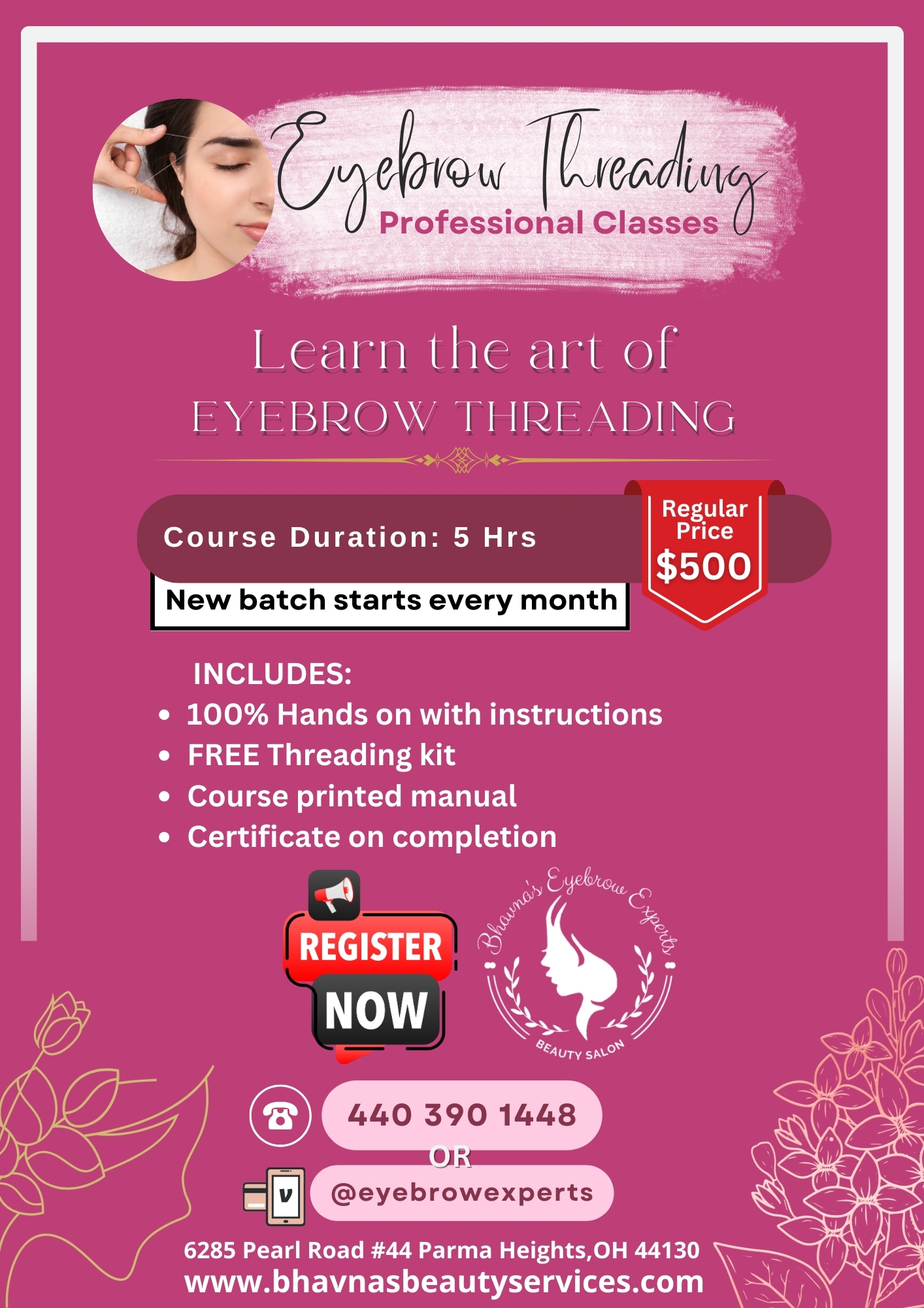 Eyebrow Threading Classes